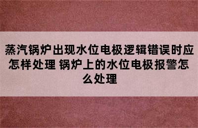 蒸汽锅炉出现水位电极逻辑错误时应怎样处理 锅炉上的水位电极报警怎么处理